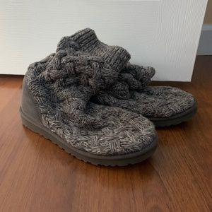 Grey Sweater Knit Ugg Boots